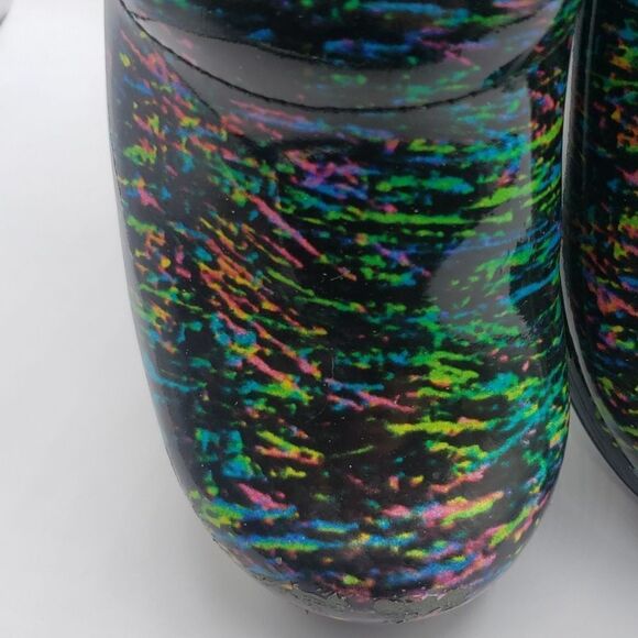 Dansko Women's 36 Neon Rainbow & Black Professional Clog - Picture 7 of 15